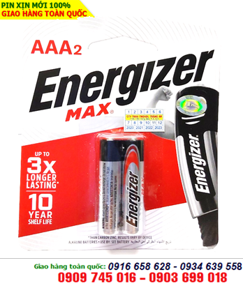 Energizer E92 BP-2; Pin AAA Energizer E92 BP-2 Max Power Seal alkaline 1.5V chính hãng